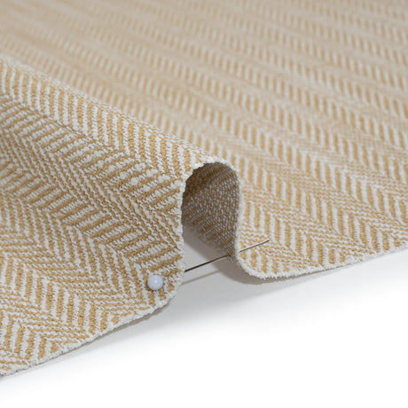 Recycled Polyester Home Decor Twill - Maize Herringbone - British Imported