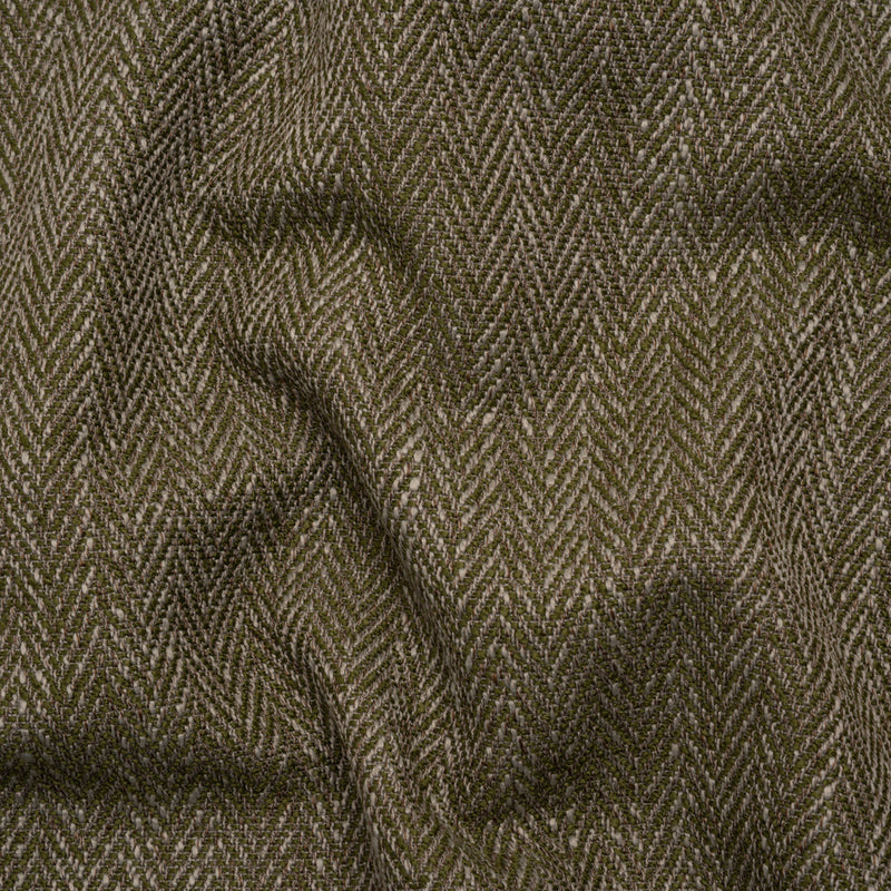 Recycled Polyester Home Decor Twill - Moss Herringbone - British Imported