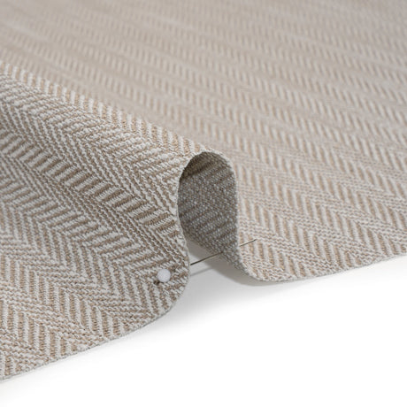 Recycled Polyester Home Decor Twill - Mushroom Herringbone - British Imported