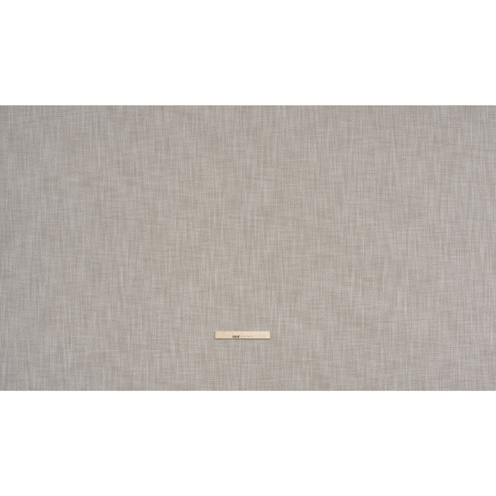 Recycled Polyester Home Decor Twill - Mushroom Herringbone - British Imported