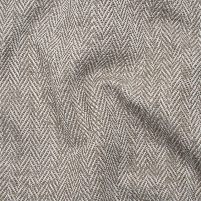 Recycled Polyester Home Decor Twill - Mushroom Herringbone - British Imported