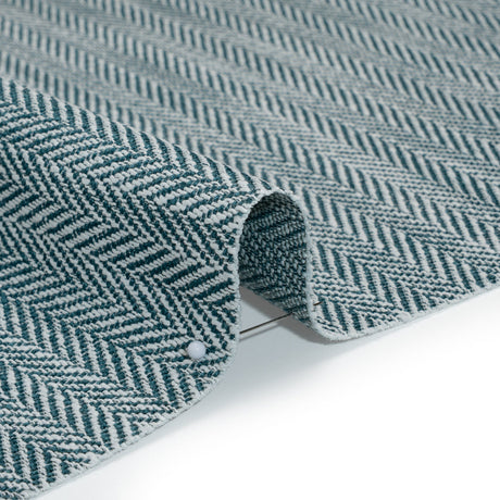 Recycled Polyester Home Decor Twill - Navy Herringbone - British Imported