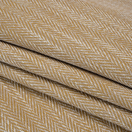 Recycled Polyester Home Decor Twill - Ochre Herringbone - British Imported