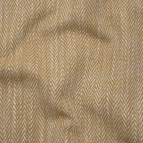 Recycled Polyester Home Decor Twill - Ochre Herringbone - British Imported