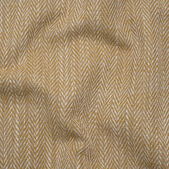 Recycled Polyester Home Decor Twill - Ochre Herringbone - British Imported