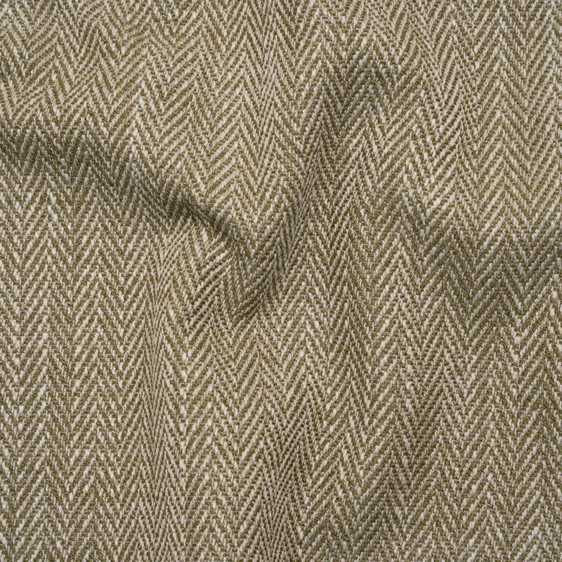 Recycled Polyester Home Decor Twill - Olive Herringbone - British Imported