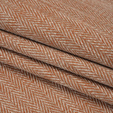 Recycled Polyester Home Decor Twill - Papaya Herringbone - British Imported