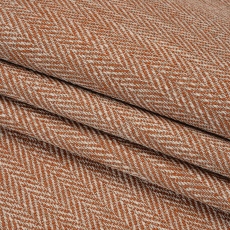 Recycled Polyester Home Decor Twill - Papaya Herringbone - British Imported