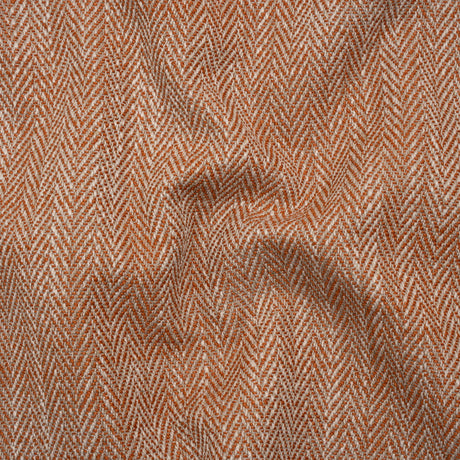 Recycled Polyester Home Decor Twill - Papaya Herringbone - British Imported