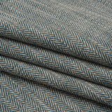 Recycled Polyester Home Decor Twill - Peacock Herringbone - British Imported