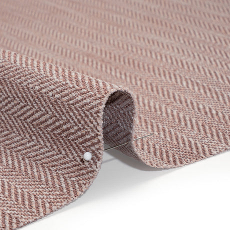 Recycled Polyester Home Decor Twill - Plum Herringbone - British Imported