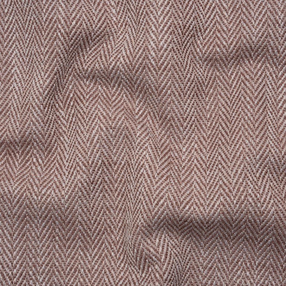 Recycled Polyester Home Decor Twill - Plum Herringbone - British Imported