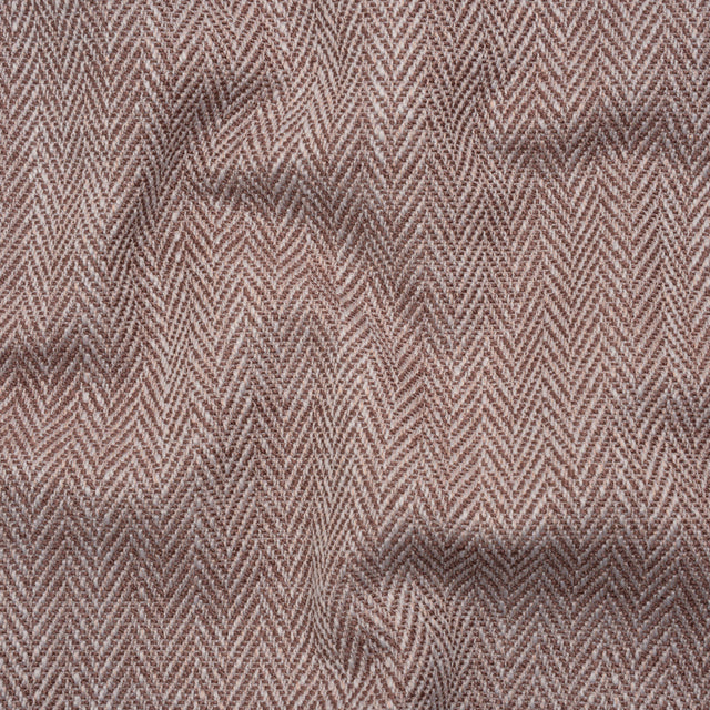 Recycled Polyester Home Decor Twill - Plum Herringbone - British Imported
