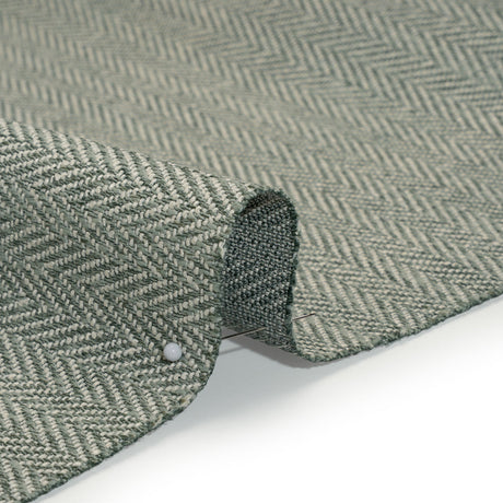 Recycled Polyester Home Decor Twill - Sage Herringbone - British Imported