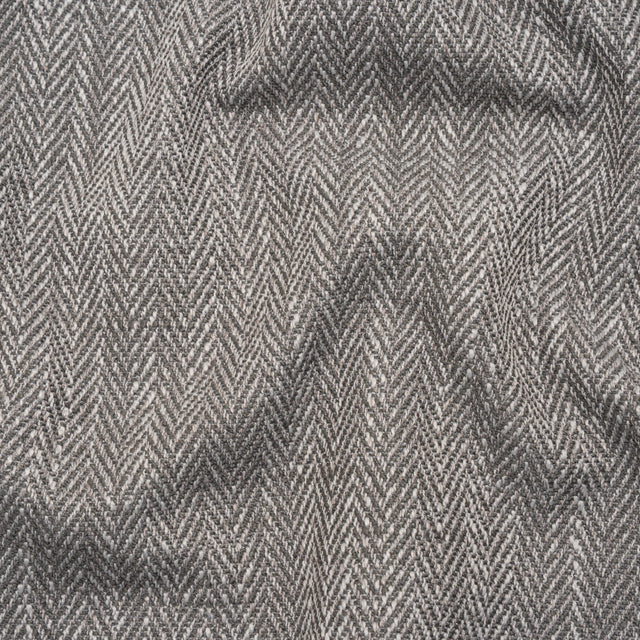 Recycled Polyester Home Decor Twill - Smoke Herringbone - British Imported