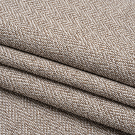 Recycled Polyester Home Decor Twill - Taupe Herringbone - British Imported