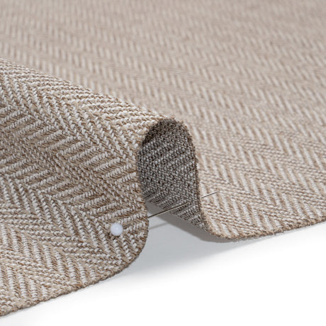 Recycled Polyester Home Decor Twill - Taupe Herringbone - British Imported