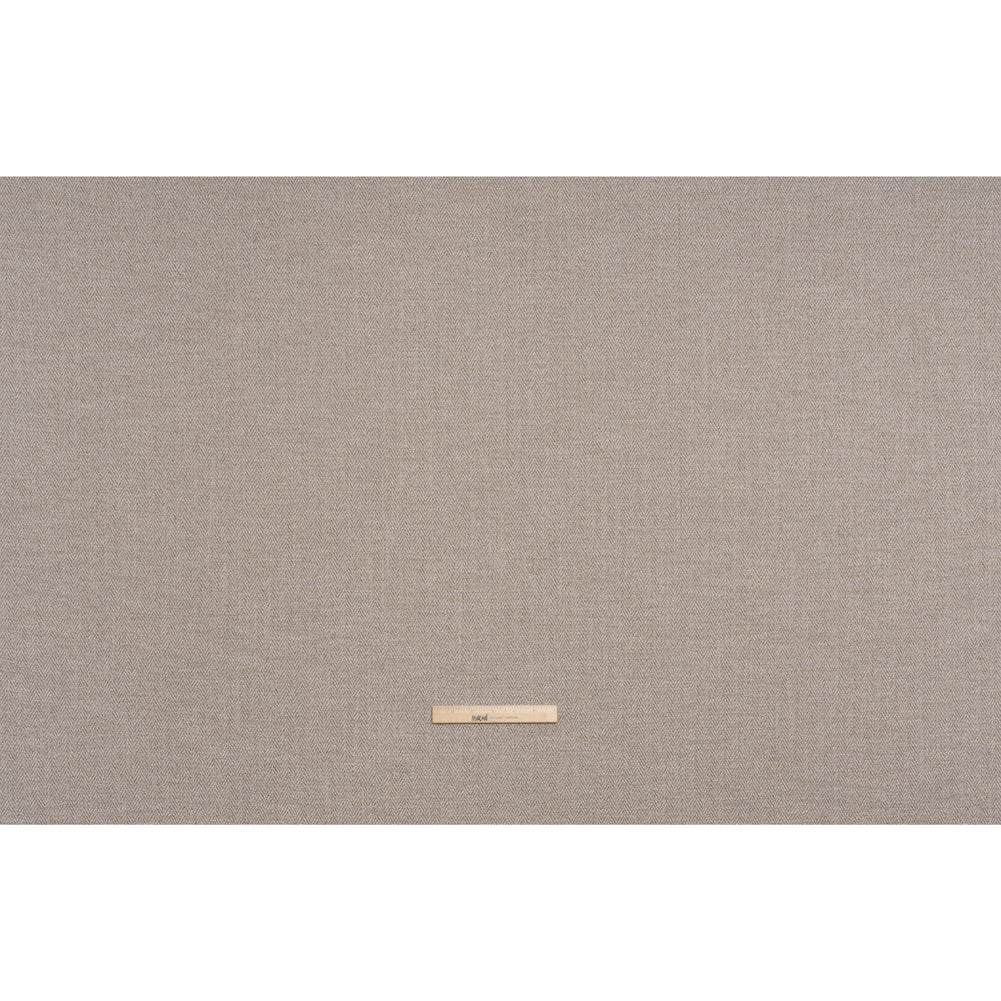 Recycled Polyester Home Decor Twill - Taupe Herringbone - British Imported