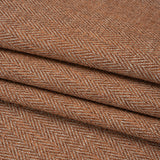 Recycled Polyester Home Decor Twill - Terracotta Herringbone - British Imported