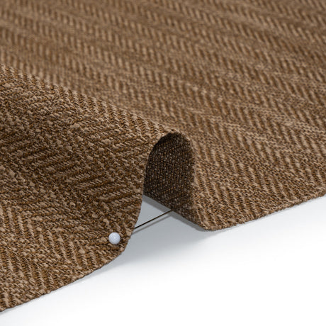 Recycled Polyester Home Decor Twill - Walnut Herringbone - British Imported