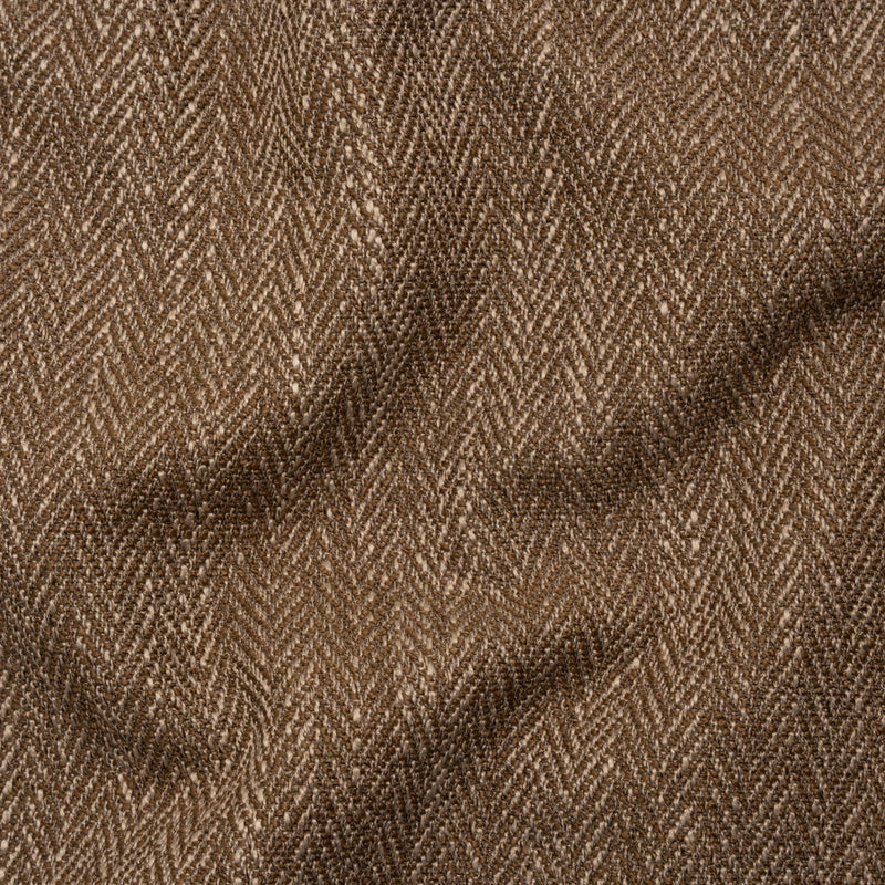 Recycled Polyester Home Decor Twill - Walnut Herringbone - British Imported