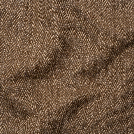 Recycled Polyester Home Decor Twill - Walnut Herringbone - British Imported