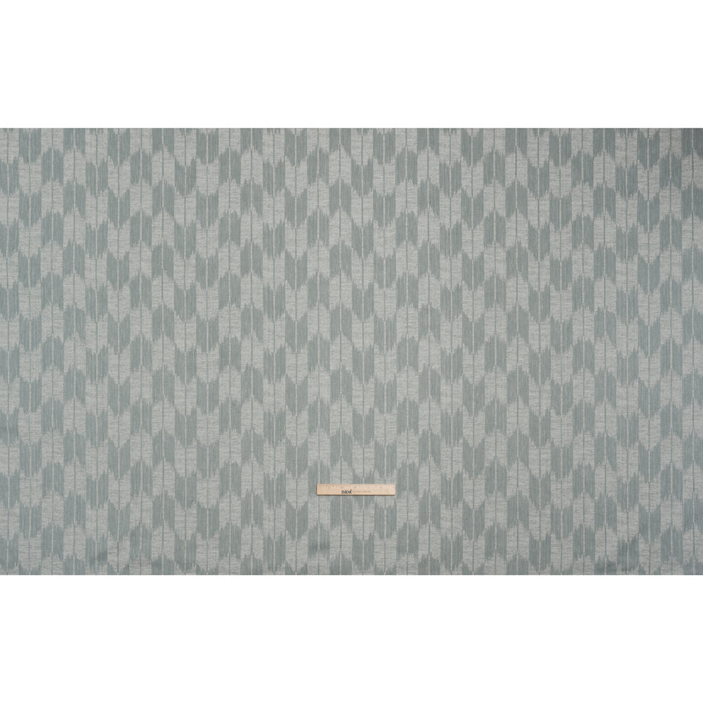 Cotton Blend Home Decor Jacquard - Bluebell Ikat Checks - British Imported