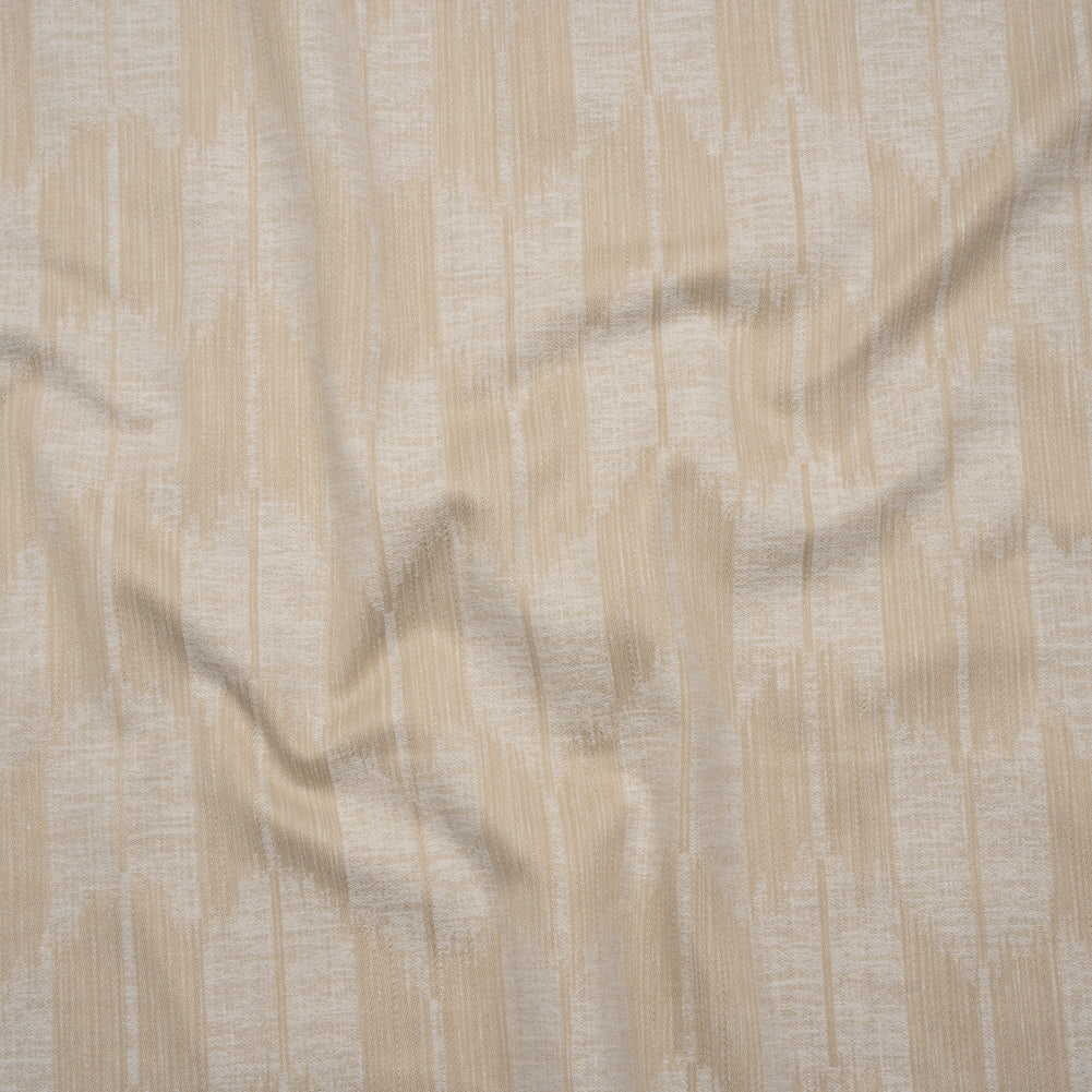 Cotton Blend Home Decor Jacquard - Natural Ikat Checks - British Imported