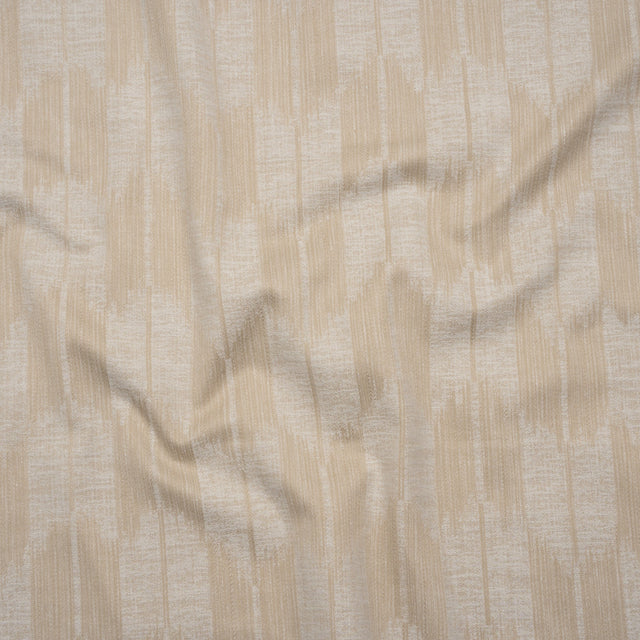 Cotton Blend Home Decor Jacquard - Natural Ikat Checks - British Imported