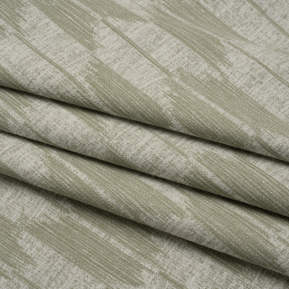 Cotton Blend Home Decor Jacquard - Sage Ikat Checks - British Imported