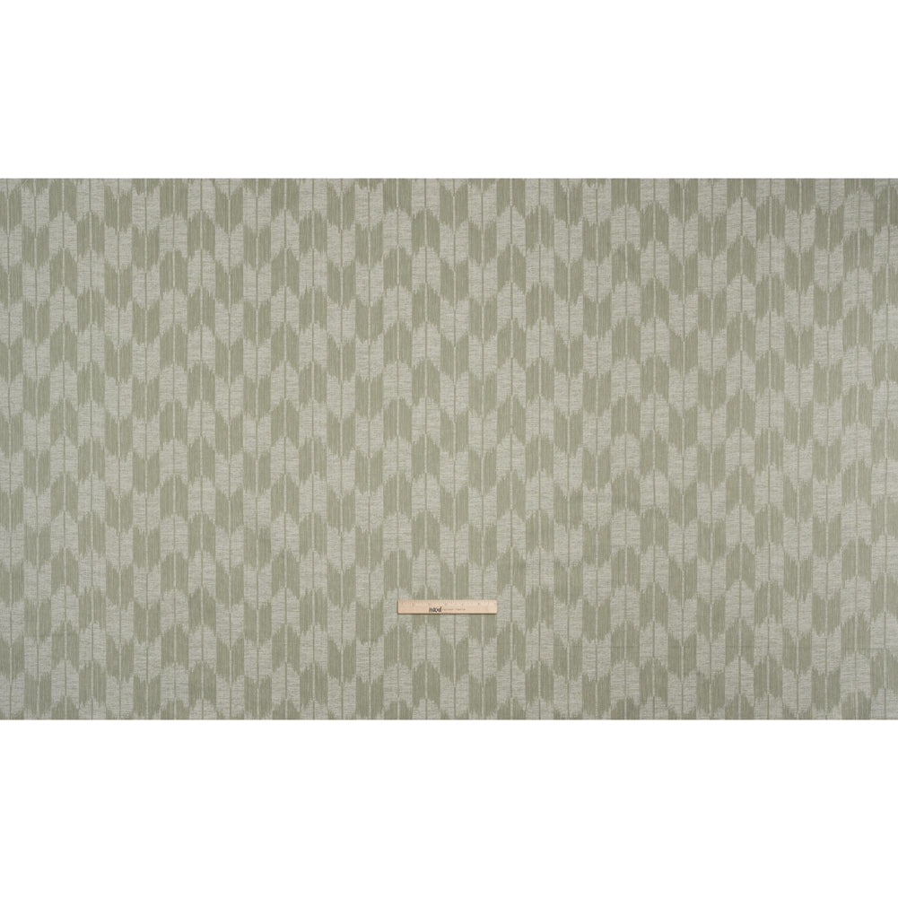Cotton Blend Home Decor Jacquard - Sage Ikat Checks - British Imported