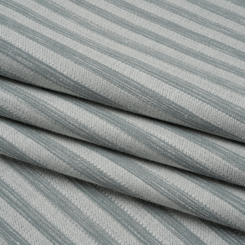 Cotton Blend Home Decor Jacquard - Bluebell Stripes - British Imported