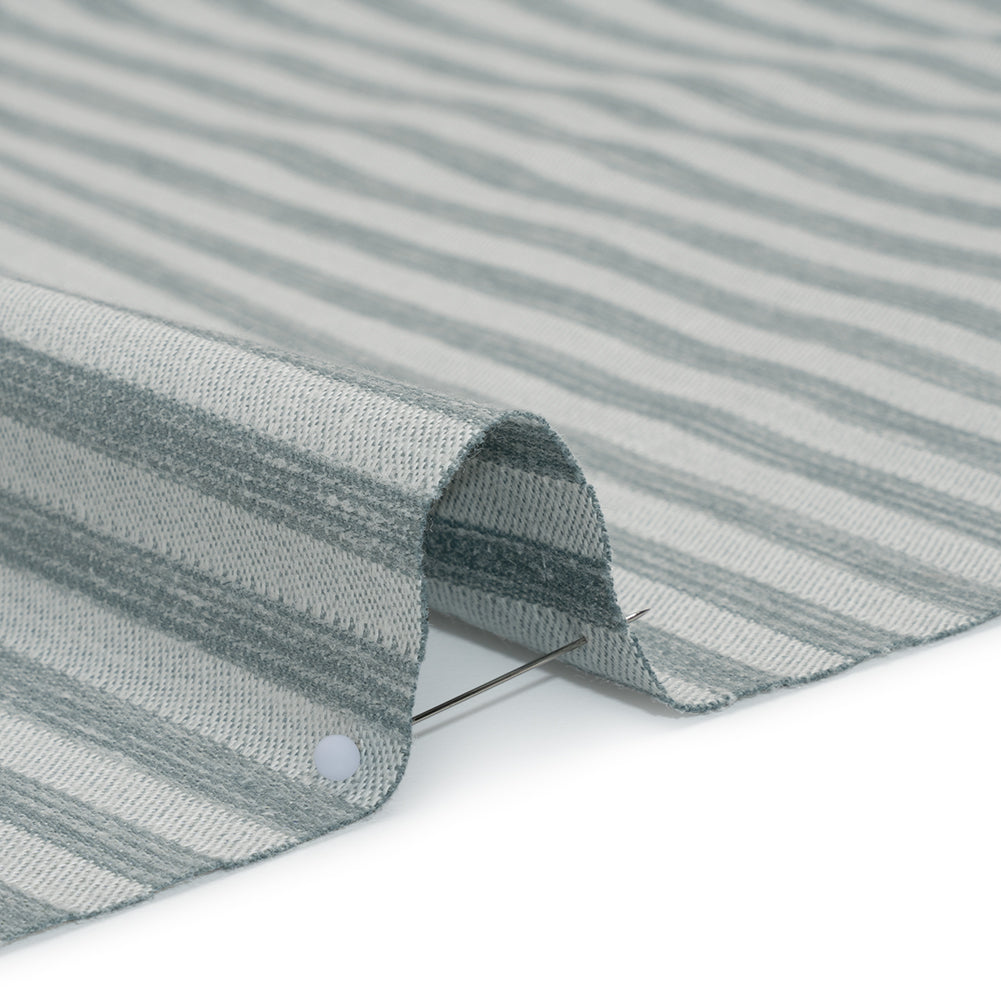 Cotton Blend Home Decor Jacquard - Bluebell Stripes - British Imported