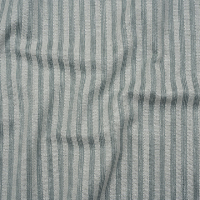 Cotton Blend Home Decor Jacquard - Bluebell Stripes - British Imported