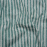 Cotton Blend Home Decor Jacquard - Kingfisher Stripes - British Imported