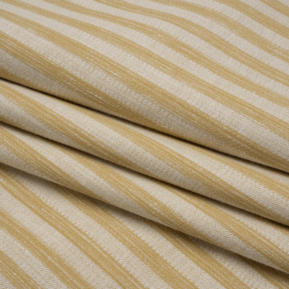 Cotton Blend Home Decor Jacquard - Maize Stripes - British Imported