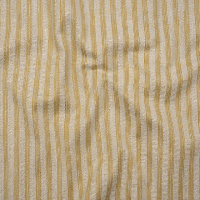 Cotton Blend Home Decor Jacquard - Maize Stripes - British Imported