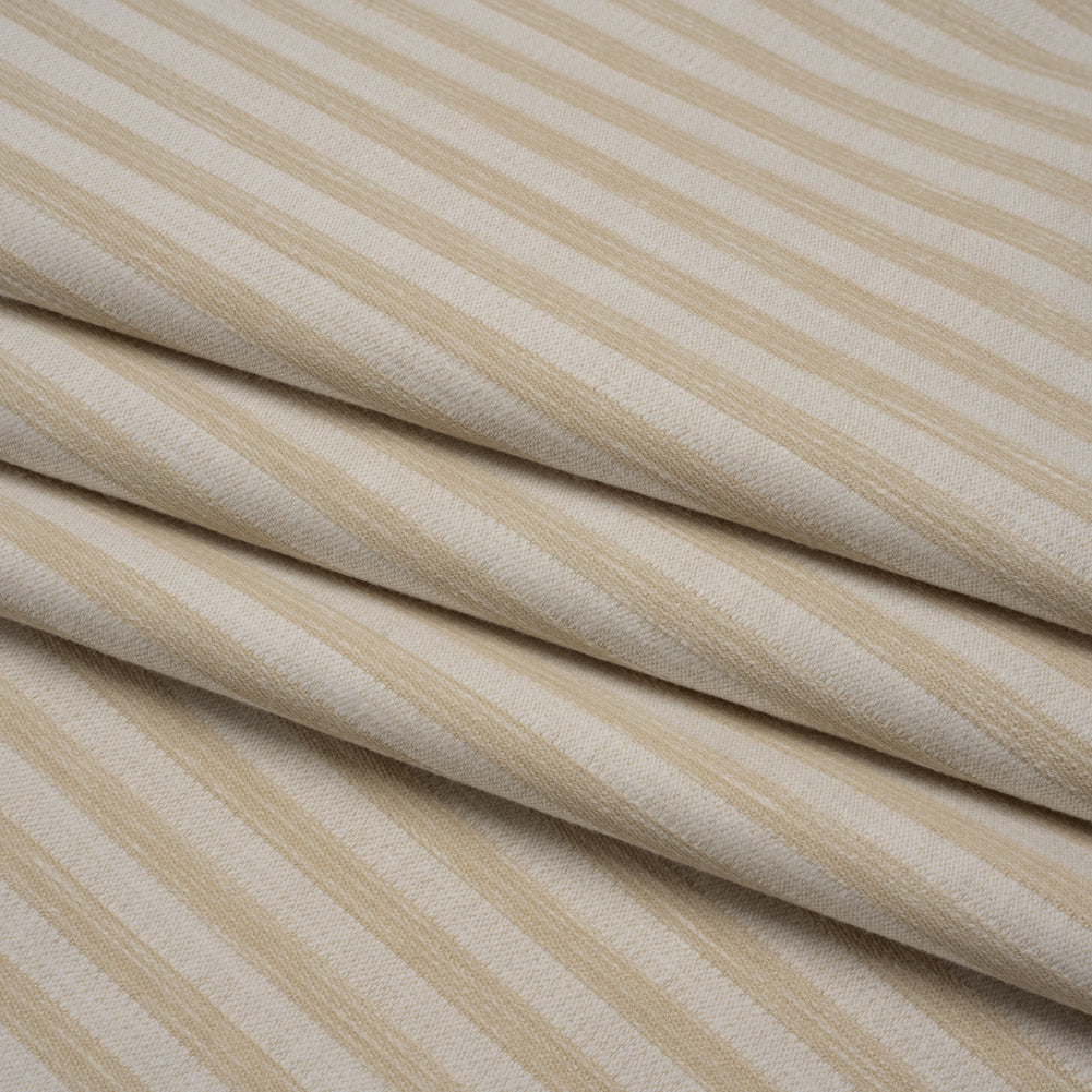 Cotton Blend Home Decor Jacquard - Natural Stripes - British Imported