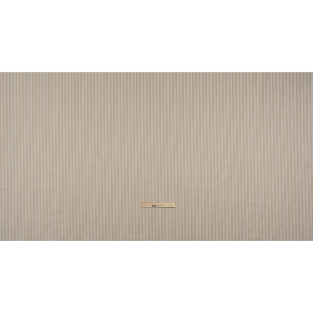 Cotton Blend Home Decor Jacquard - Natural Stripes - British Imported