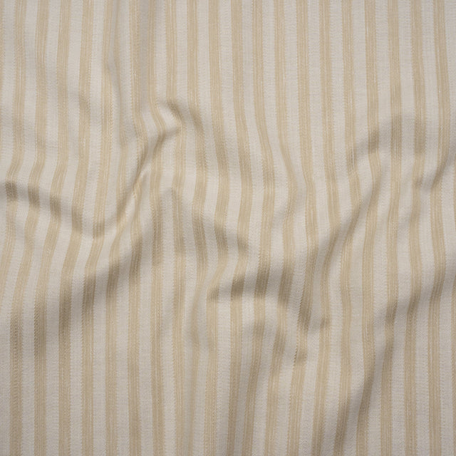 Cotton Blend Home Decor Jacquard - Natural Stripes - British Imported