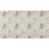 Printed Cotton Canvas - Duckegg Painted Wildflowers and Leaves - British Imported