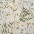 Printed Cotton Canvas - Duckegg Painted Wildflowers and Leaves - British Imported