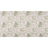 Printed Cotton Canvas - Peony Painted Wildflowers and Leaves - British Imported