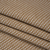 Recycled Polyester and Cotton Jacquard - Autumn Little Checked Stripes - British Imported