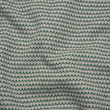 Recycled Polyester and Cotton Jacquard - Kingfisher Little Checked Stripes - British Imported
