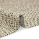 Recycled Polyester and Cotton Jacquard - Moss Little Checked Stripes - British Imported