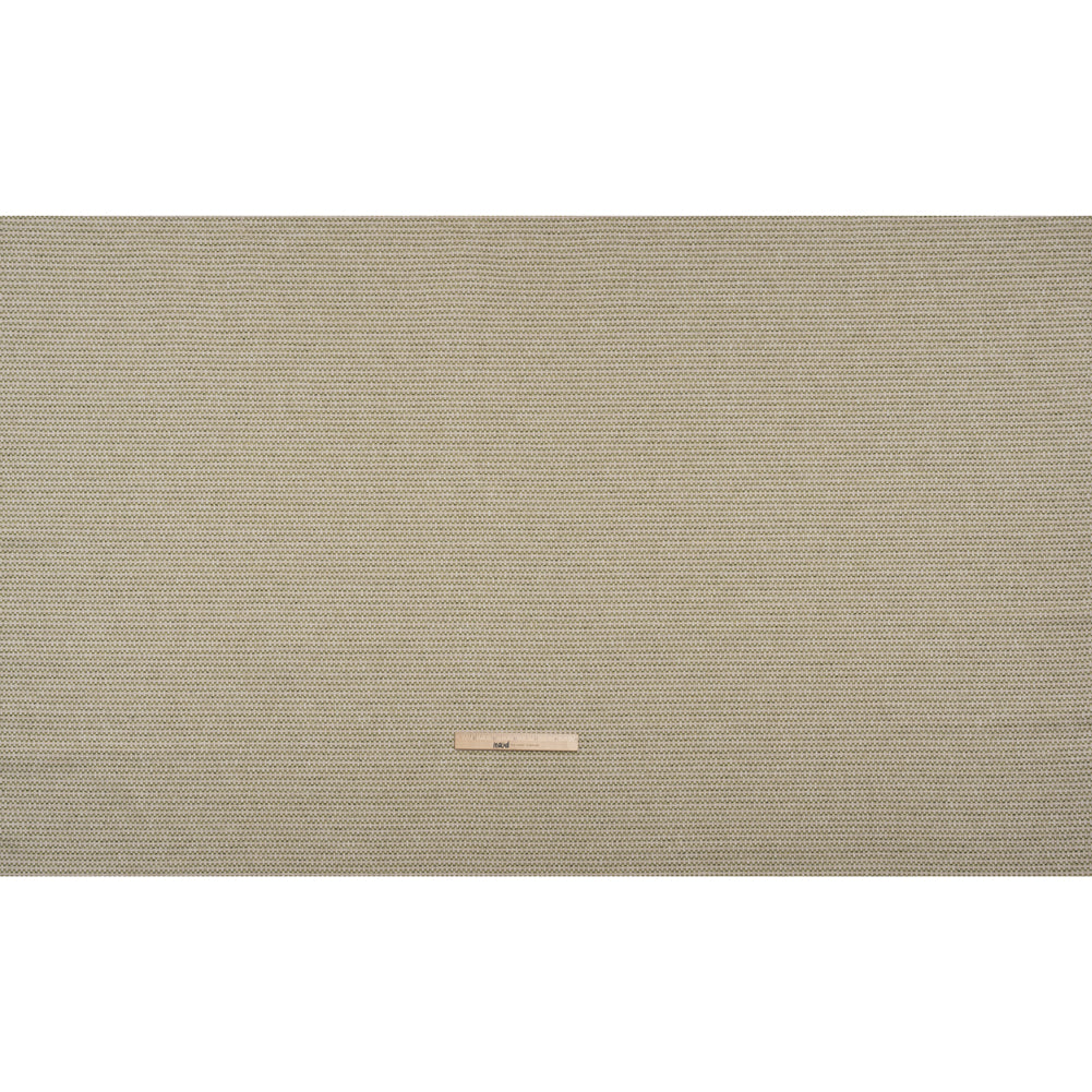 Recycled Polyester and Cotton Jacquard - Moss Little Checked Stripes - British Imported