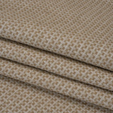 Recycled Polyester and Cotton Jacquard - Natural Little Checked Stripes - British Imported