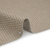 Recycled Polyester and Cotton Jacquard - Natural Little Checked Stripes - British Imported