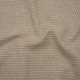 Recycled Polyester and Cotton Jacquard - Natural Little Checked Stripes - British Imported